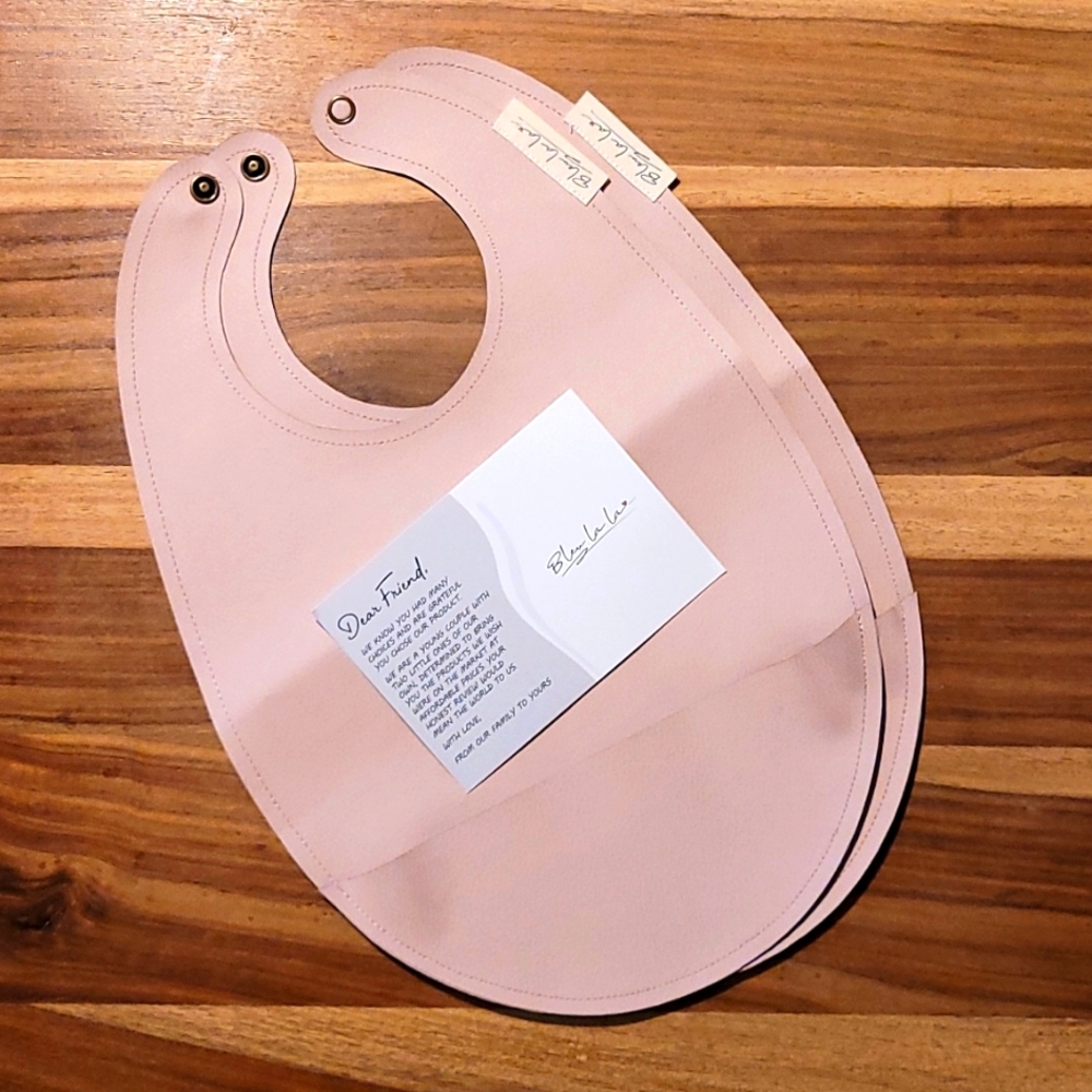 Bleu la la baby bibs